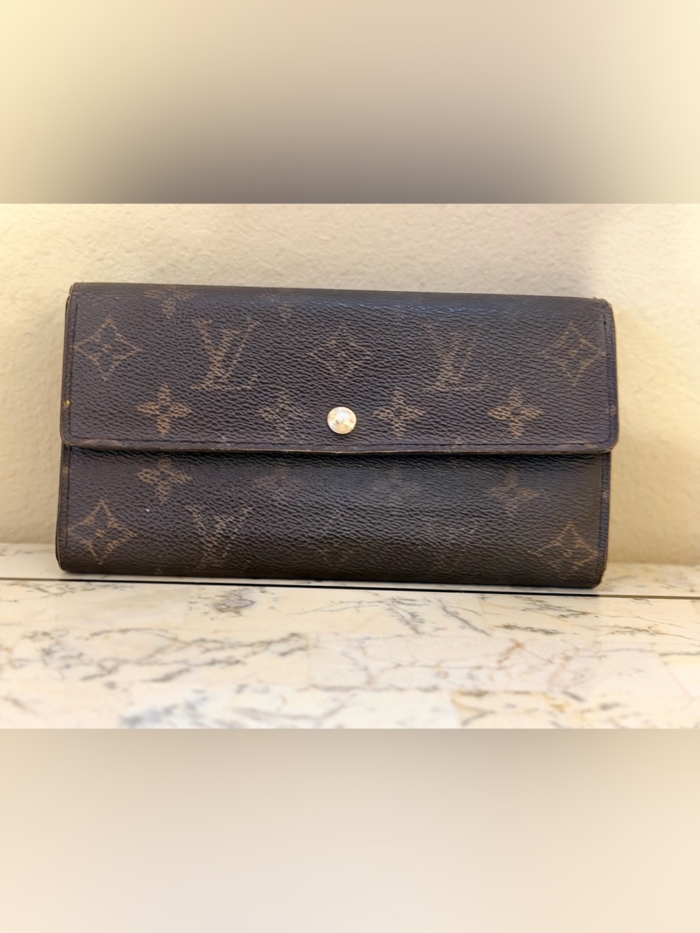 LV Vintage Monogram Porte Trésor International Long Wallet Made in Fr
